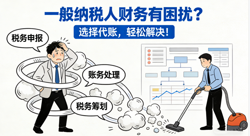 一般纳税人财务有困扰？选择代账可解决