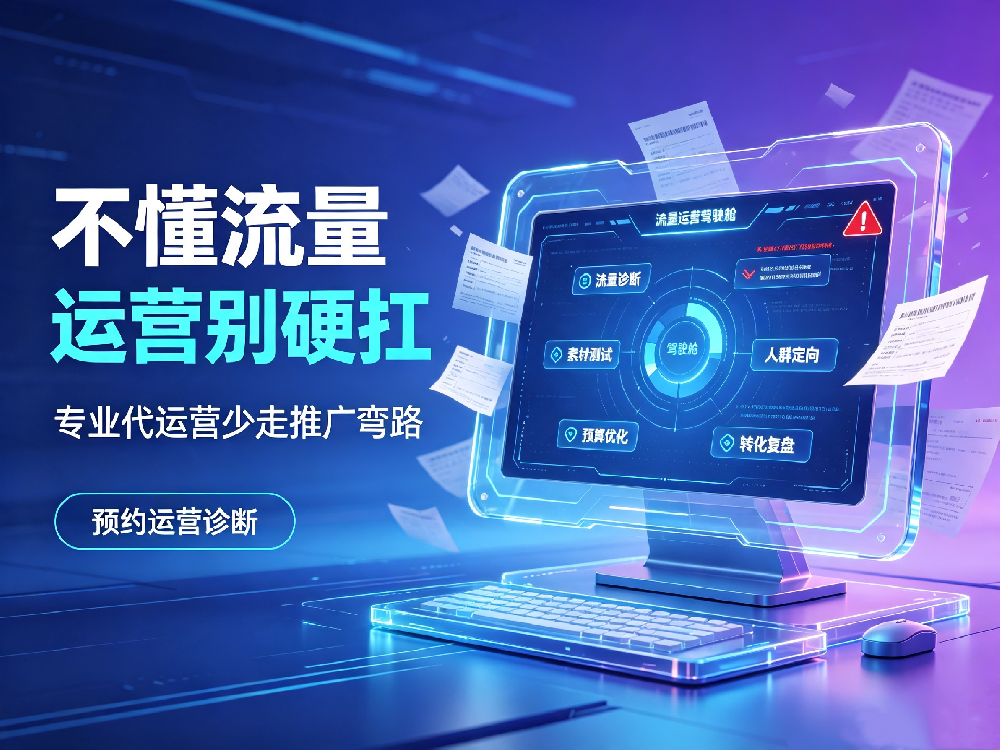不懂流量运营别硬扛，专业代运营少走推广弯路