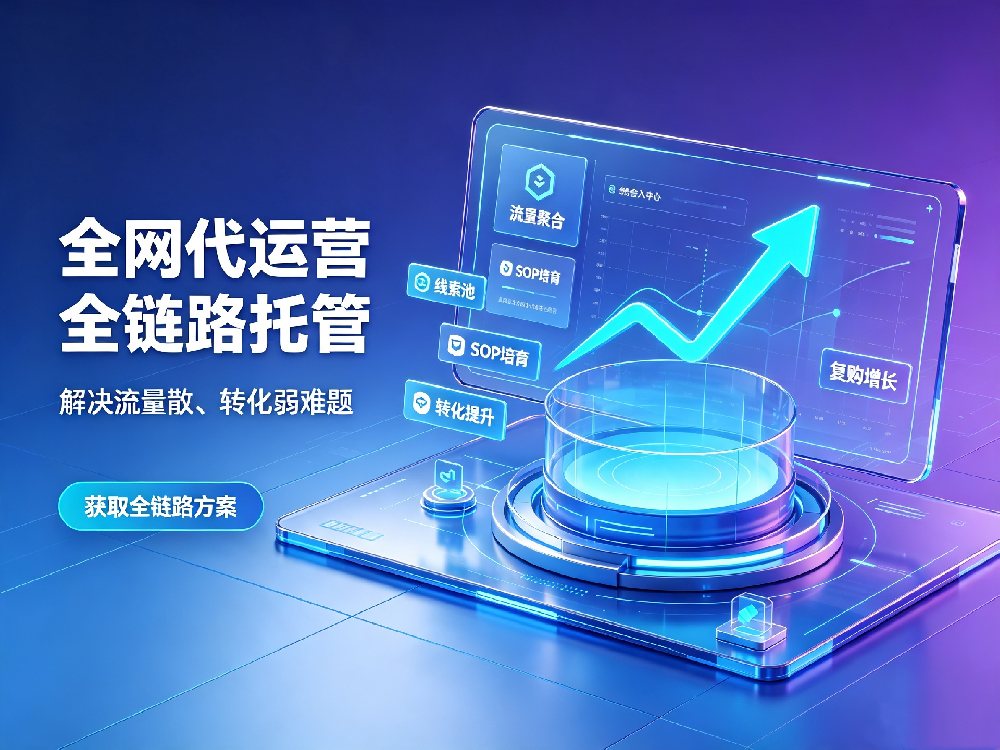 全网代运营全链路托管，解决流量散、转化弱难题